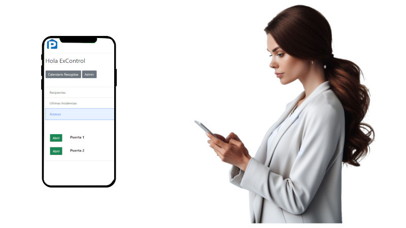 apertura de puertas puntos limpios desde movil
